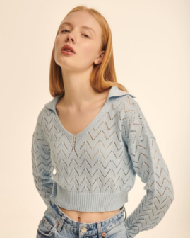 Πλεκτή μπλούζα polo | Combos Knitwear