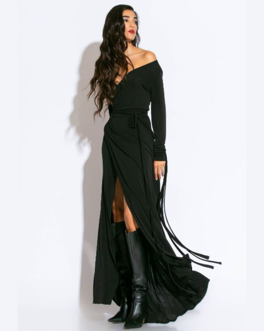 Κρουαζέ φόρεμα μαύρο | C-Throu
