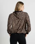 Μπλούζα με κουκούλα zebra print | Forel