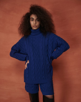 Πλεκτό ζιβάγκο με κοτσίδες | Combos Knitwear