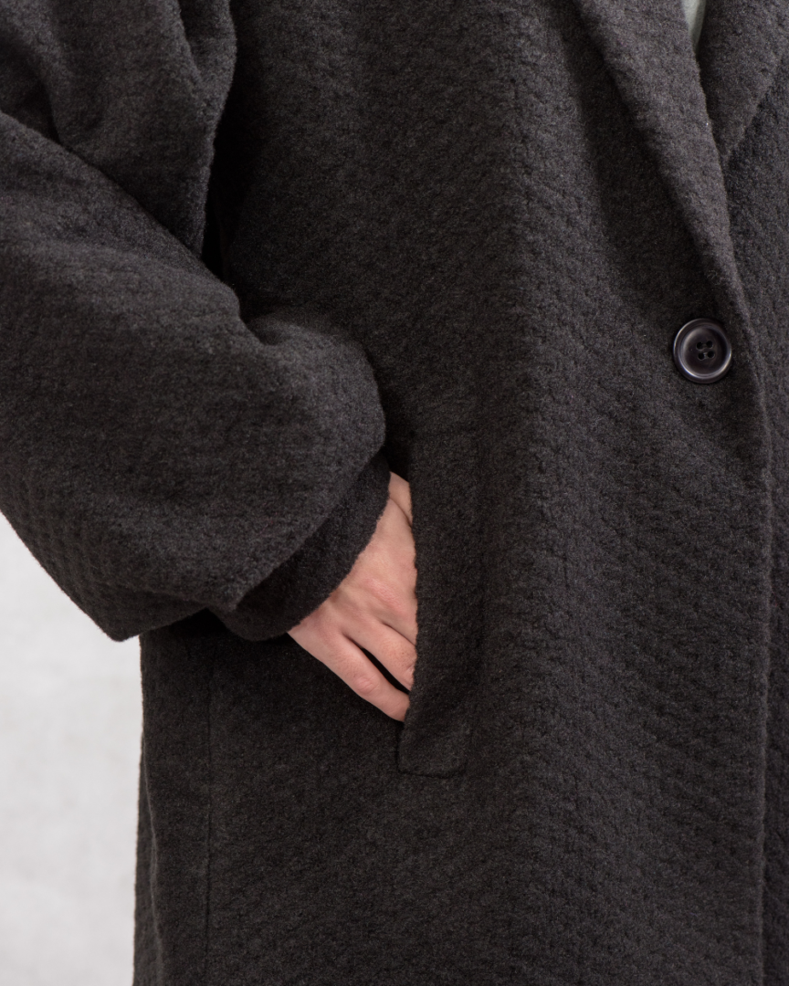 Παλτό oversized μαύρο | Nema