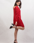 Ριχτό φόρεμα με παγιέτες κόκκινο | Désirée