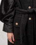 Παλτό με ζώνη μαύρο | Nema