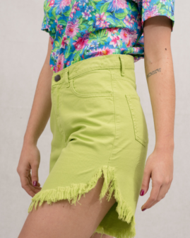 Olivia shorts denim lime | Sac & Co