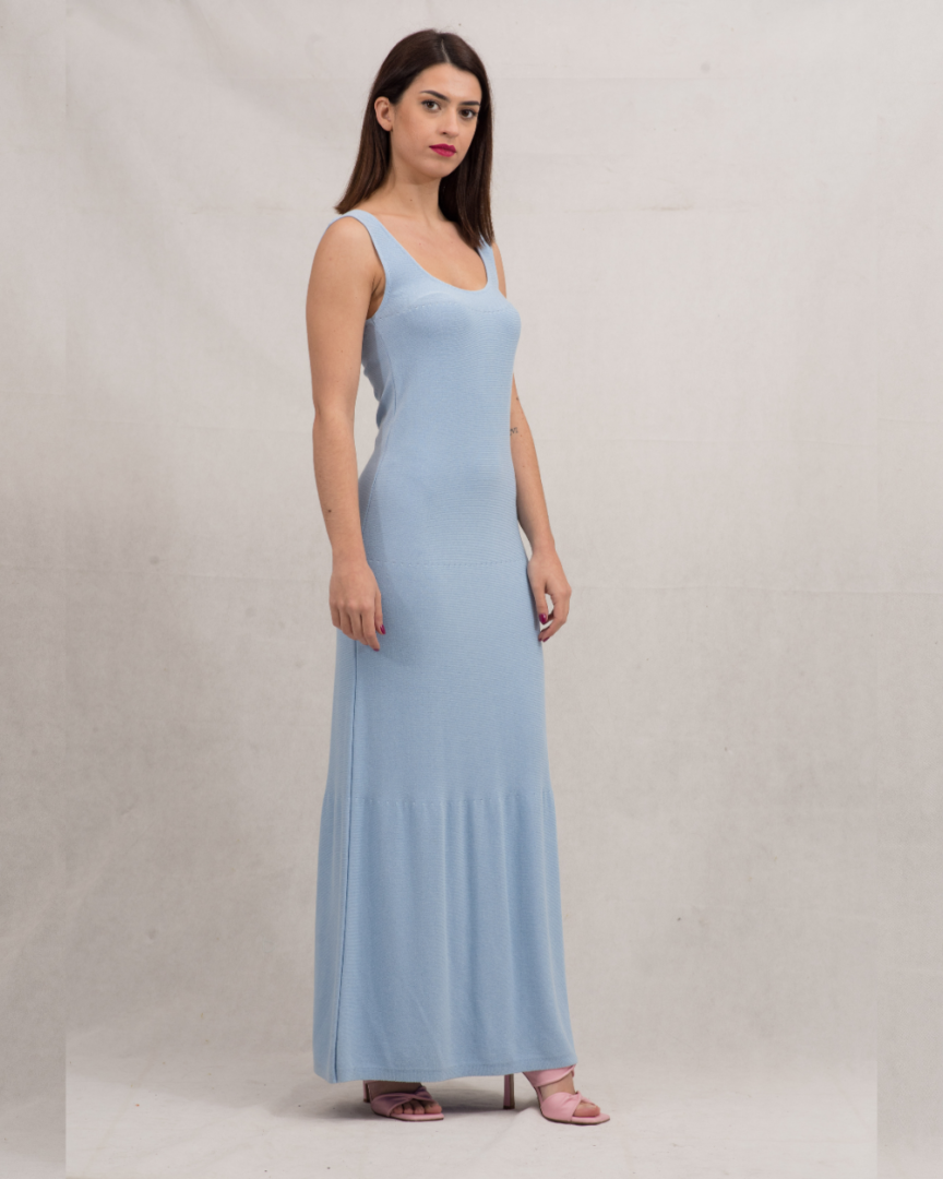 Φόρεμα πλεκτό γαλάζιο | Combos Knitwear