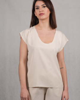 Κοντομάνικη μπλούζα μοντάλ | MaraDoro