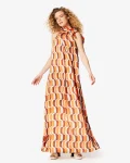 Φόρεμα maxi με παρτούς ώμους | Forel