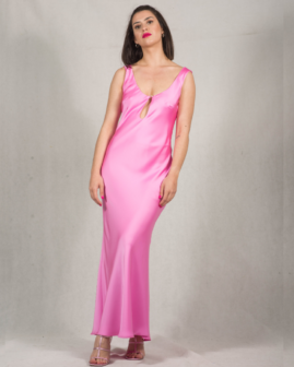 Φόρεμα σατέν ροζ | Twenty 29