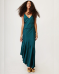 Elva σατέν φόρεμα κυπαρισσί | Dolce Domenica