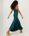Elva σατέν φόρεμα κυπαρισσί | Dolce Domenica