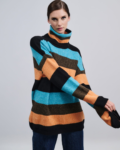 Πουλόβερ ριγέ με ζιβάγκο | Combos Knitwear