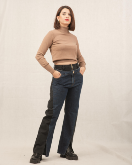 Γυναικείο τζιν παντελόνι wide leg | Combos Knitwear