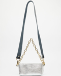 Carla δερμάτινη τσάντα ασημί | Leather twist