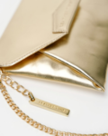 Candy mini φάκελος χρυσό | Leather twist