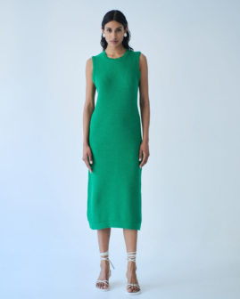 Φόρεμα πλεκτό αμάνικο πικέ | Combos Knitwear